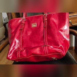 Dooney & Bourke Shiny Red Tote Bag